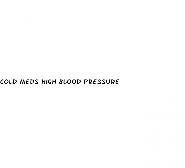 cold meds high blood pressure