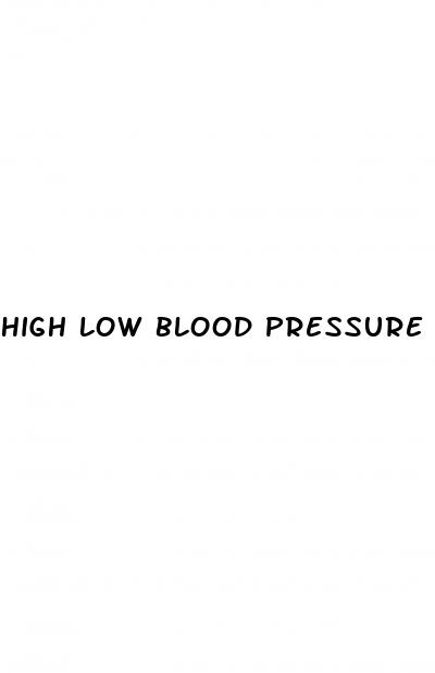 high low blood pressure chart