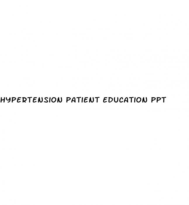 hypertension patient education ppt
