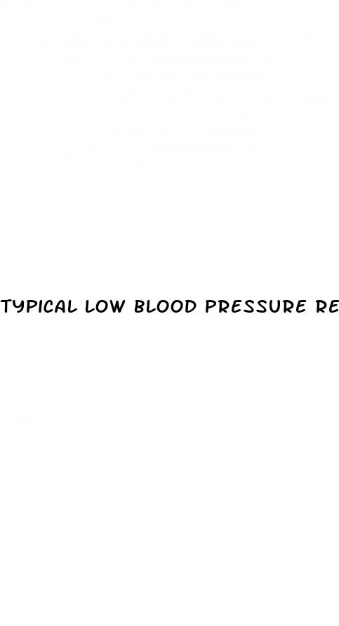 typical low blood pressure reading