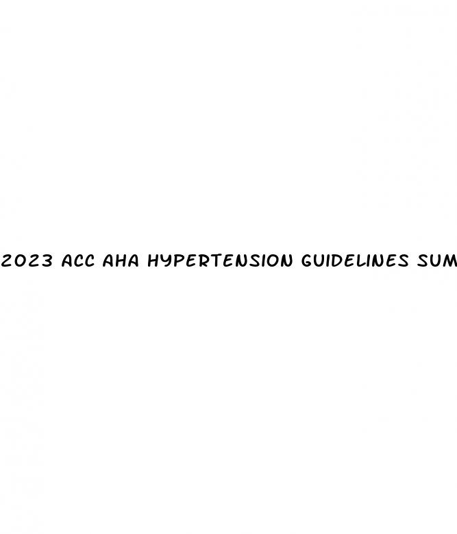 2023 acc aha hypertension guidelines summary
