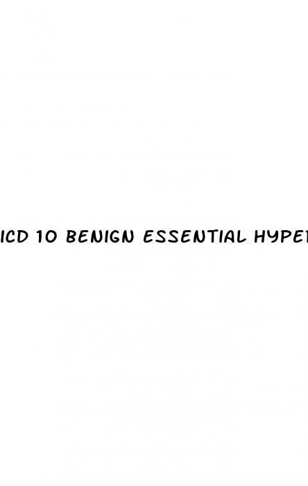 icd 10 benign essential hypertension