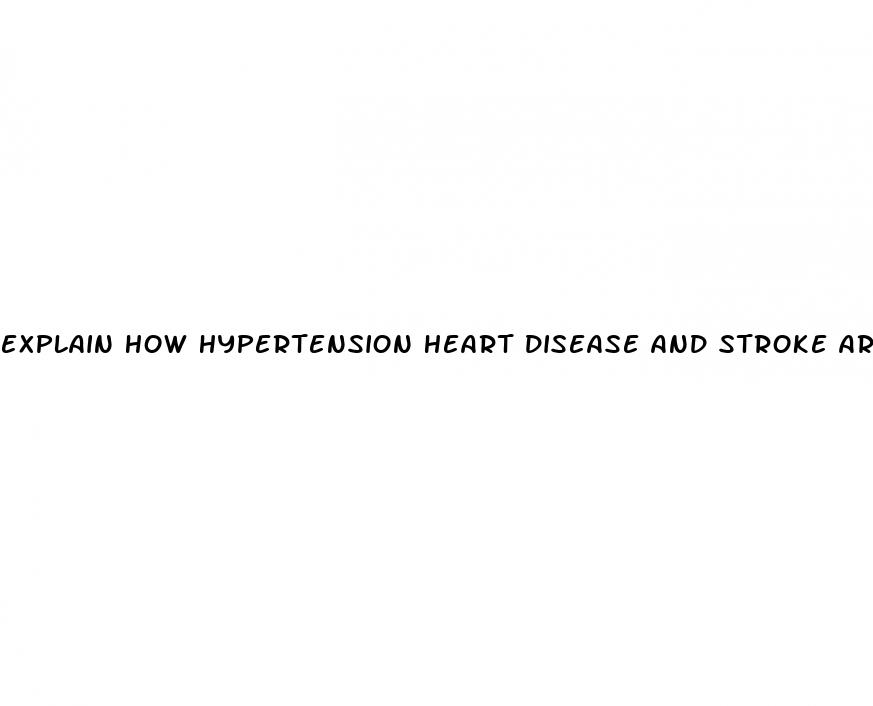explain how hypertension heart disease and stroke are related brainly