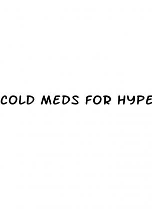 cold meds for hypertension