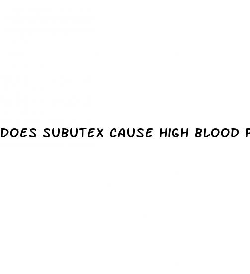 does subutex cause high blood pressure