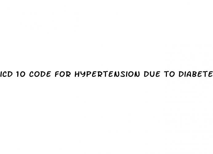 icd 10 code for hypertension due to diabetes