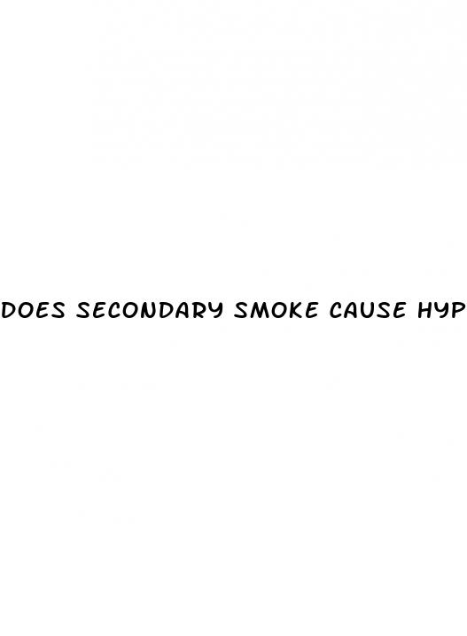 does secondary smoke cause hypertension