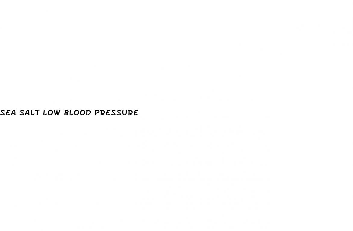 sea salt low blood pressure