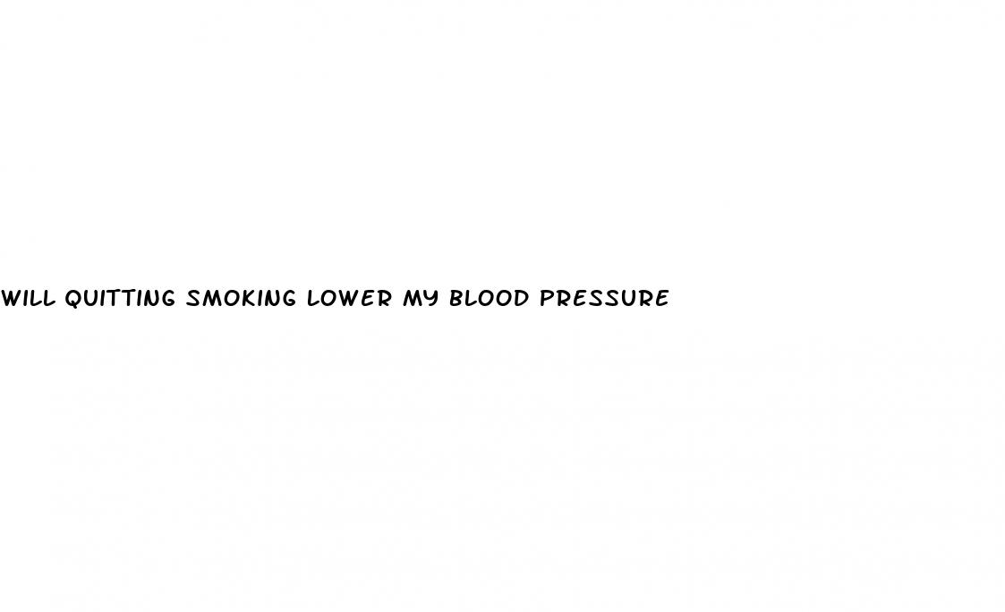 will quitting smoking lower my blood pressure