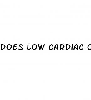 does low cardiac output cause low blood pressure