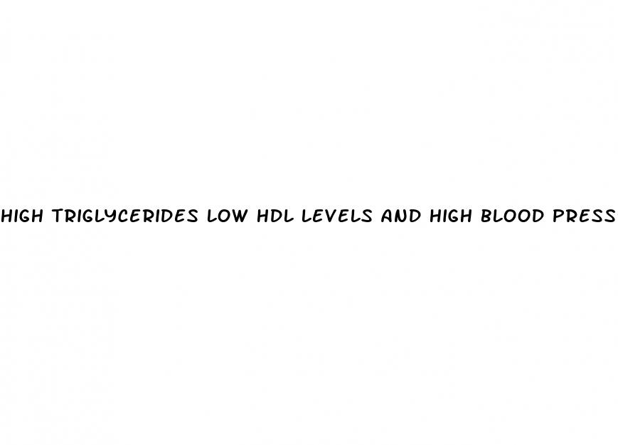 high triglycerides low hdl levels and high blood pressure