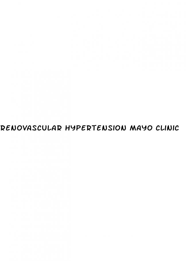 renovascular hypertension mayo clinic