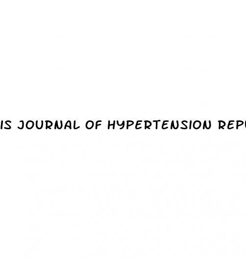 is journal of hypertension reputable