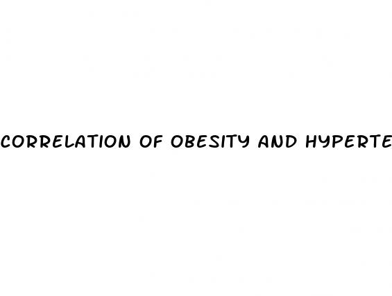 correlation of obesity and hypertension