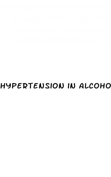 hypertension in alcohol withdrawal