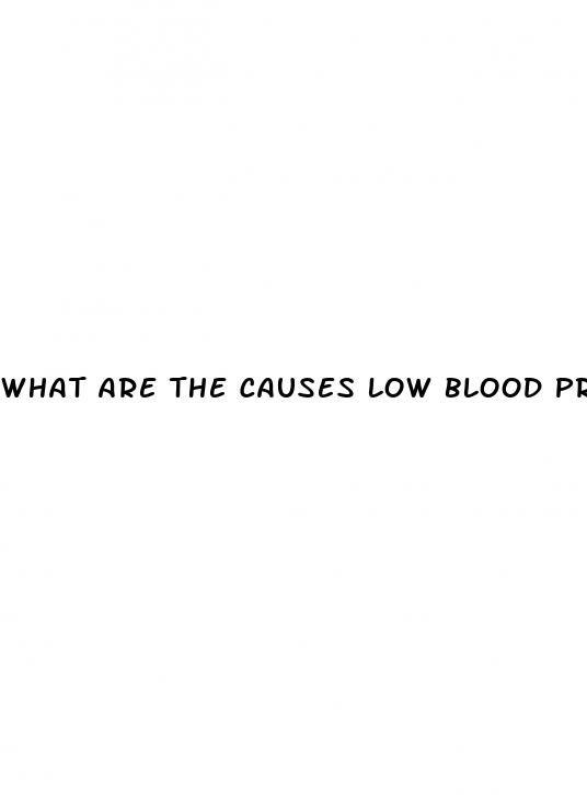 what are the causes low blood pressure