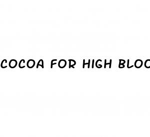 cocoa for high blood pressure