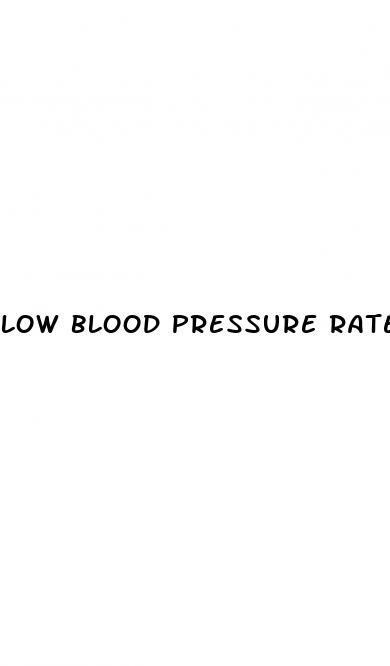 low blood pressure rate adults