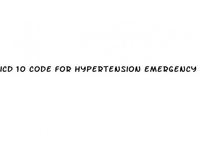 icd 10 code for hypertension emergency