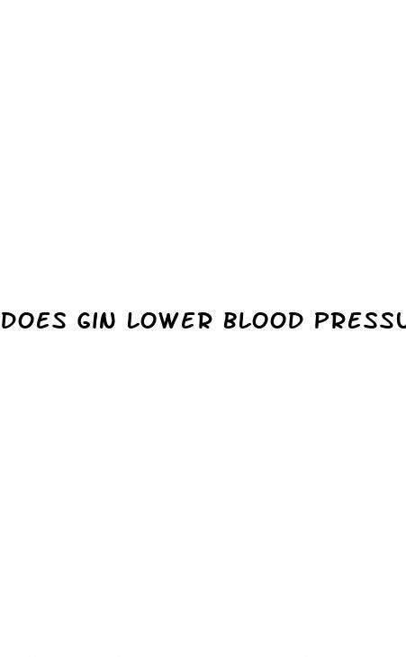 does gin lower blood pressure