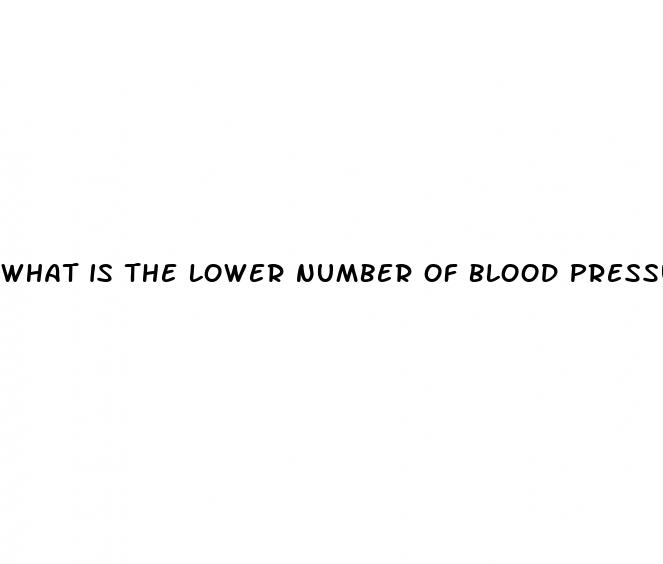 what is the lower number of blood pressure called