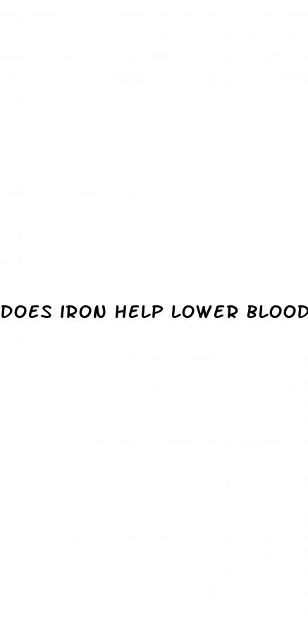 does iron help lower blood pressure