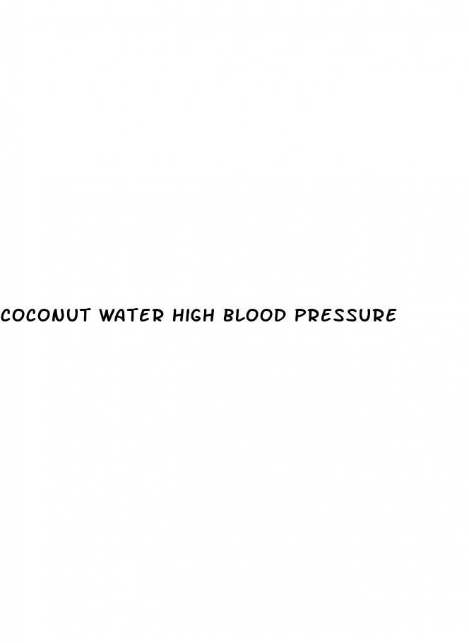 coconut water high blood pressure