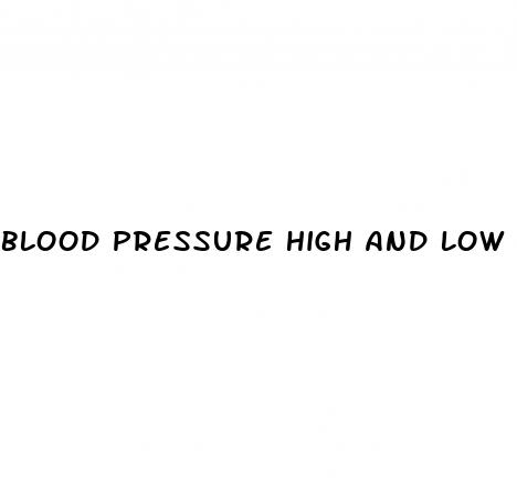 blood pressure high and low range