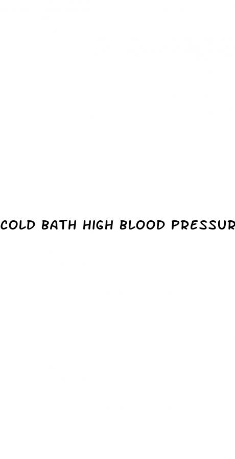 cold bath high blood pressure