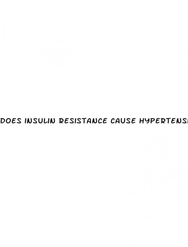 does insulin resistance cause hypertension