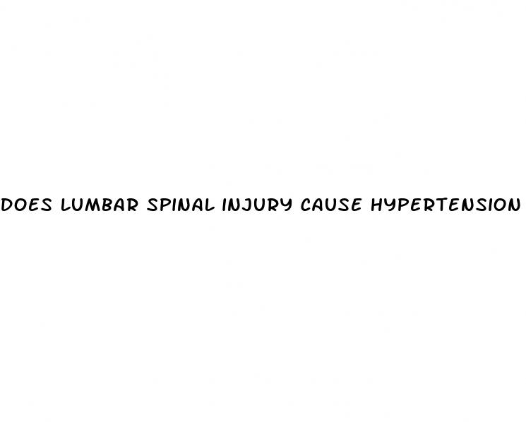does lumbar spinal injury cause hypertension