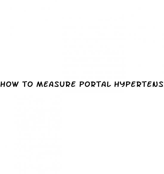how to measure portal hypertension in a rat
