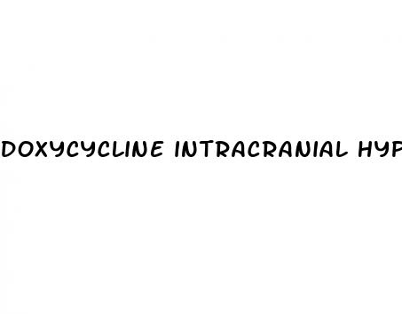 doxycycline intracranial hypertension treatment