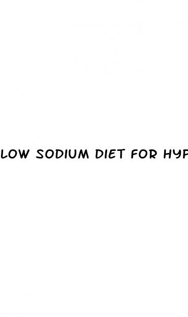 low sodium diet for hypertension patients