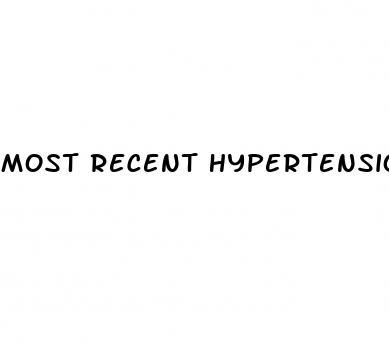 most recent hypertension guidelines