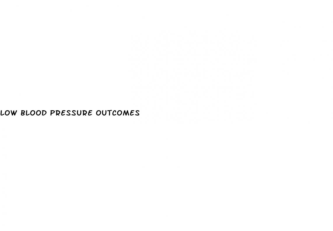 low blood pressure outcomes