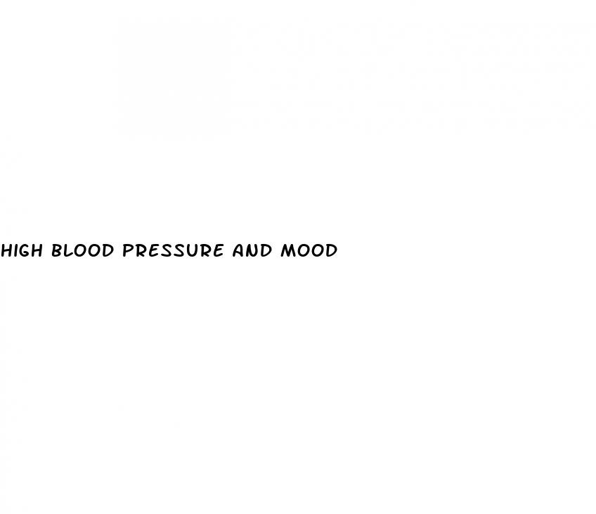 high blood pressure and mood