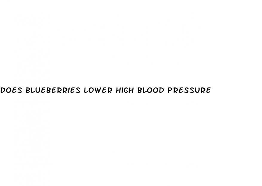 does blueberries lower high blood pressure