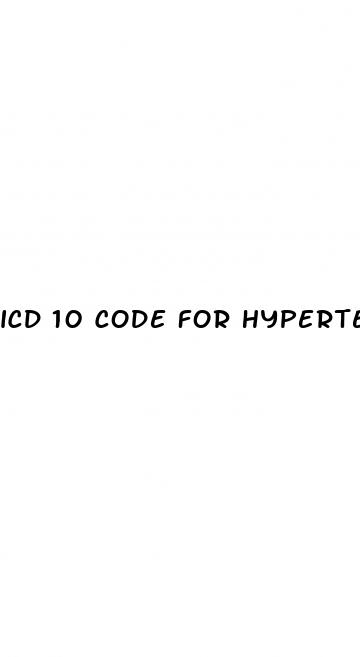 icd 10 code for hypertension