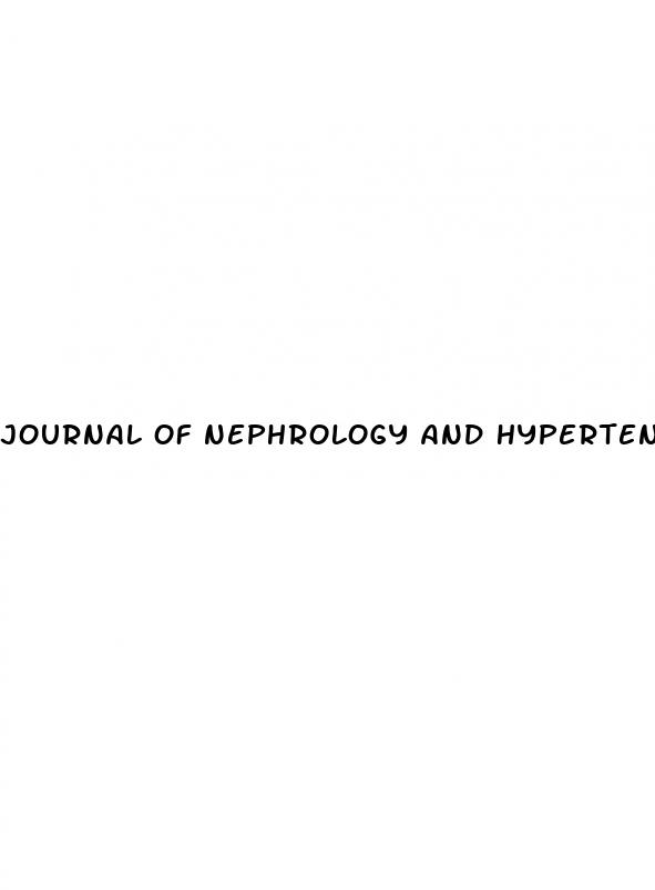 journal of nephrology and hypertension