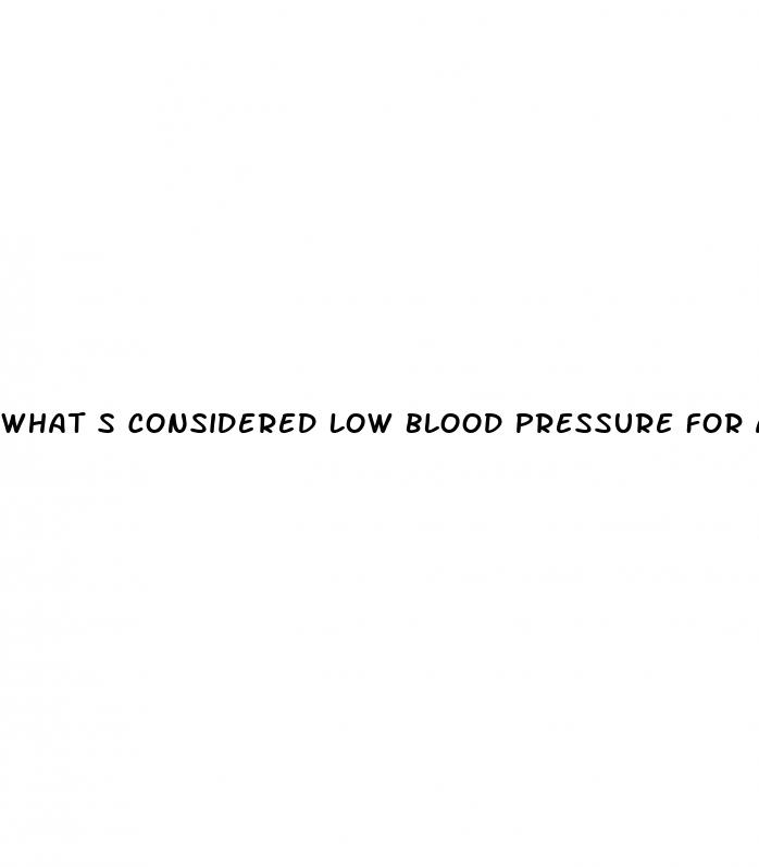 what s considered low blood pressure for a woman