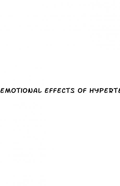emotional effects of hypertension
