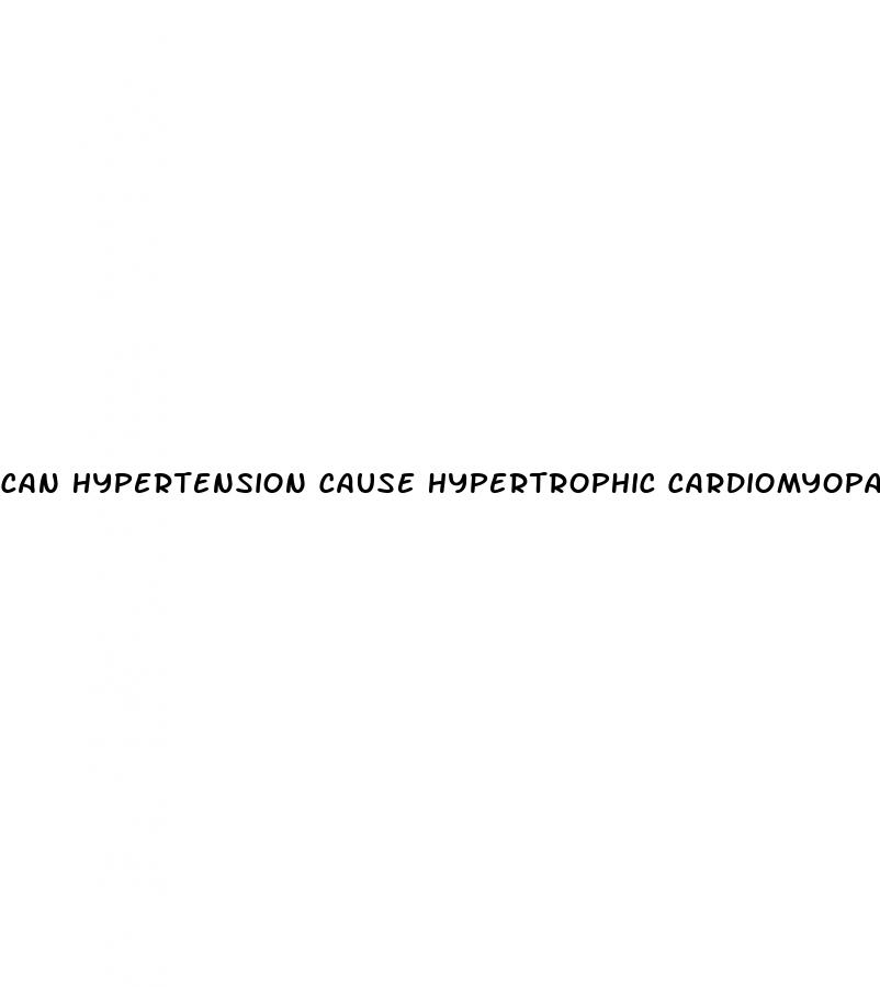 can hypertension cause hypertrophic cardiomyopathy