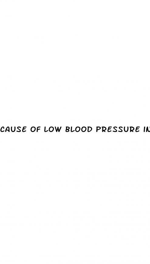 cause of low blood pressure in seniors