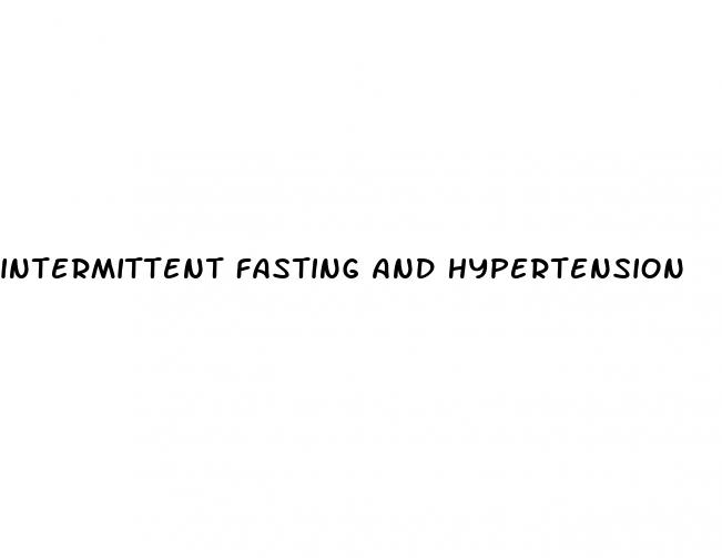 intermittent fasting and hypertension