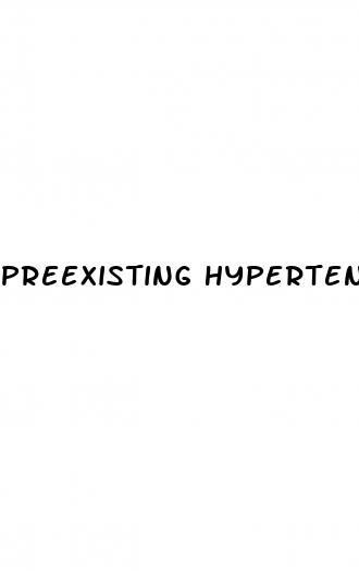 preexisting hypertension in pregnancy