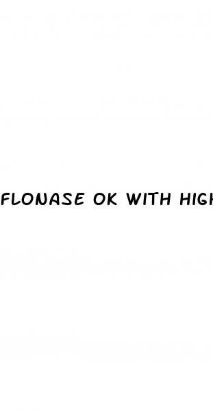 flonase ok with high blood pressure