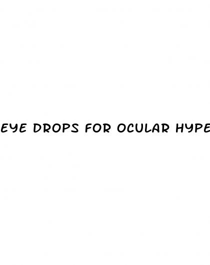 eye drops for ocular hypertension