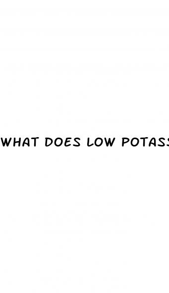 what does low potassium do to blood pressure