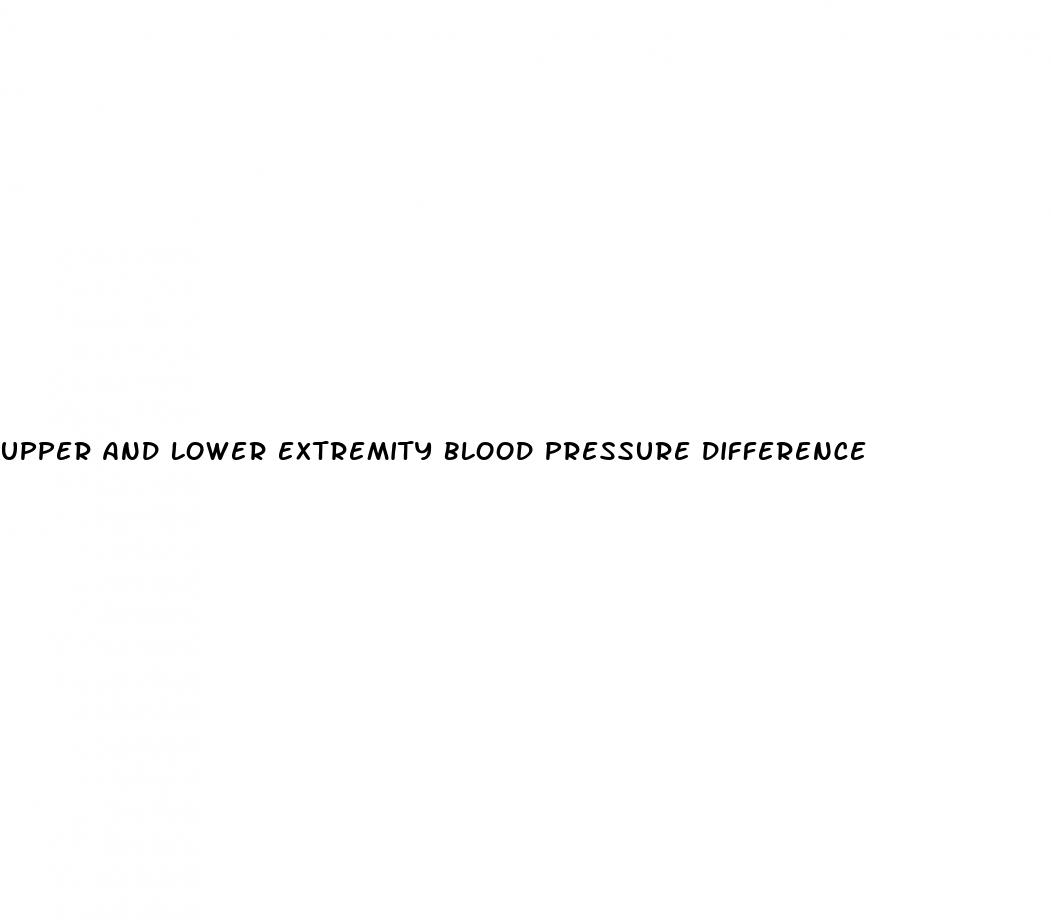 upper and lower extremity blood pressure difference